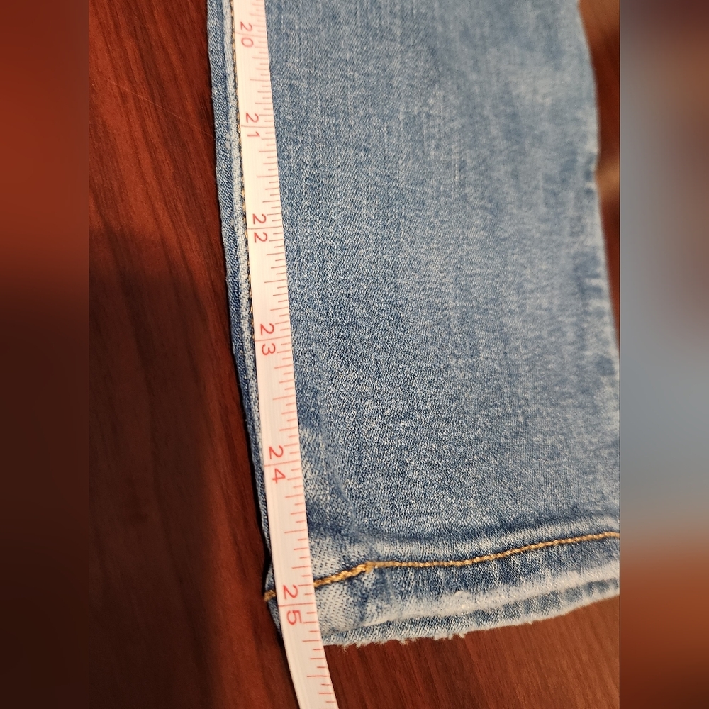American Eagle Next Level Stretch 12 Short Blue Denim Distressed Jeggings Jeans - Picture 10 of 11